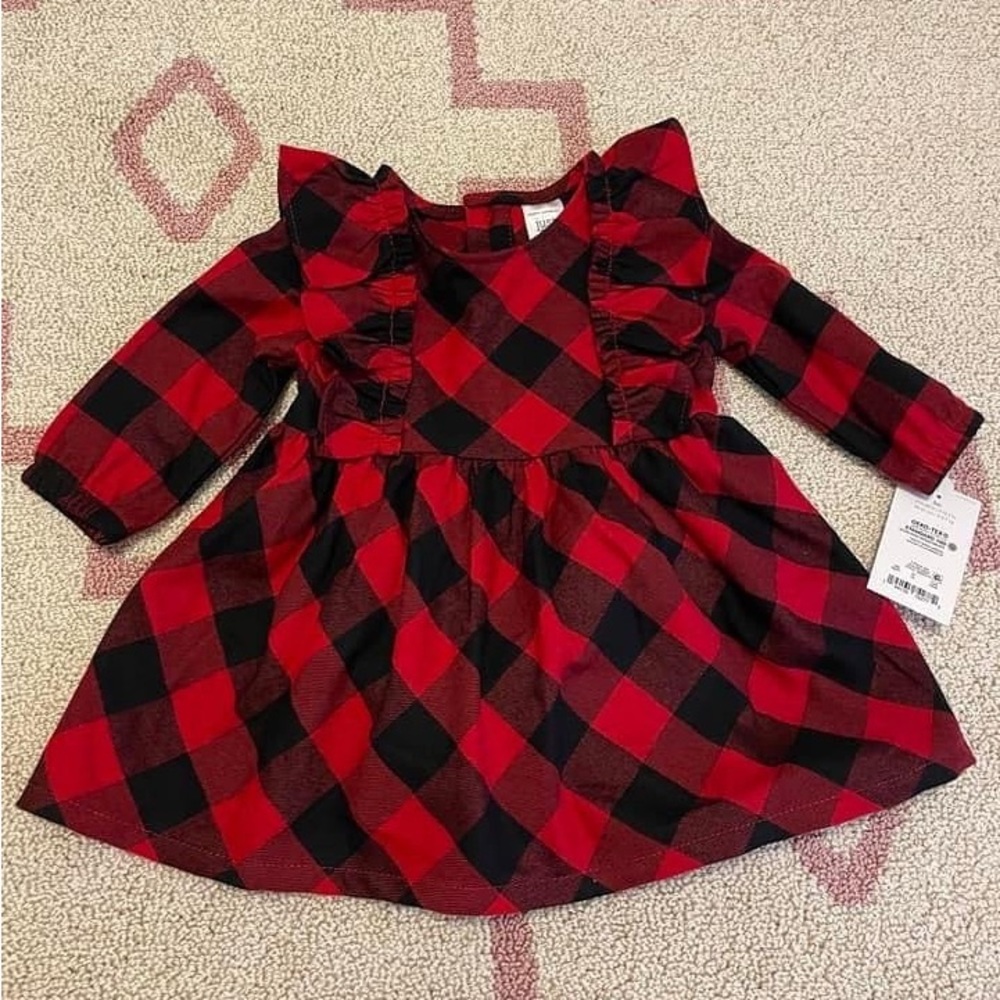Plaid Infant Dress Set